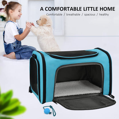 PawsVoyage: Grey TSA-Approved Pet Carrier (15lbs Max)