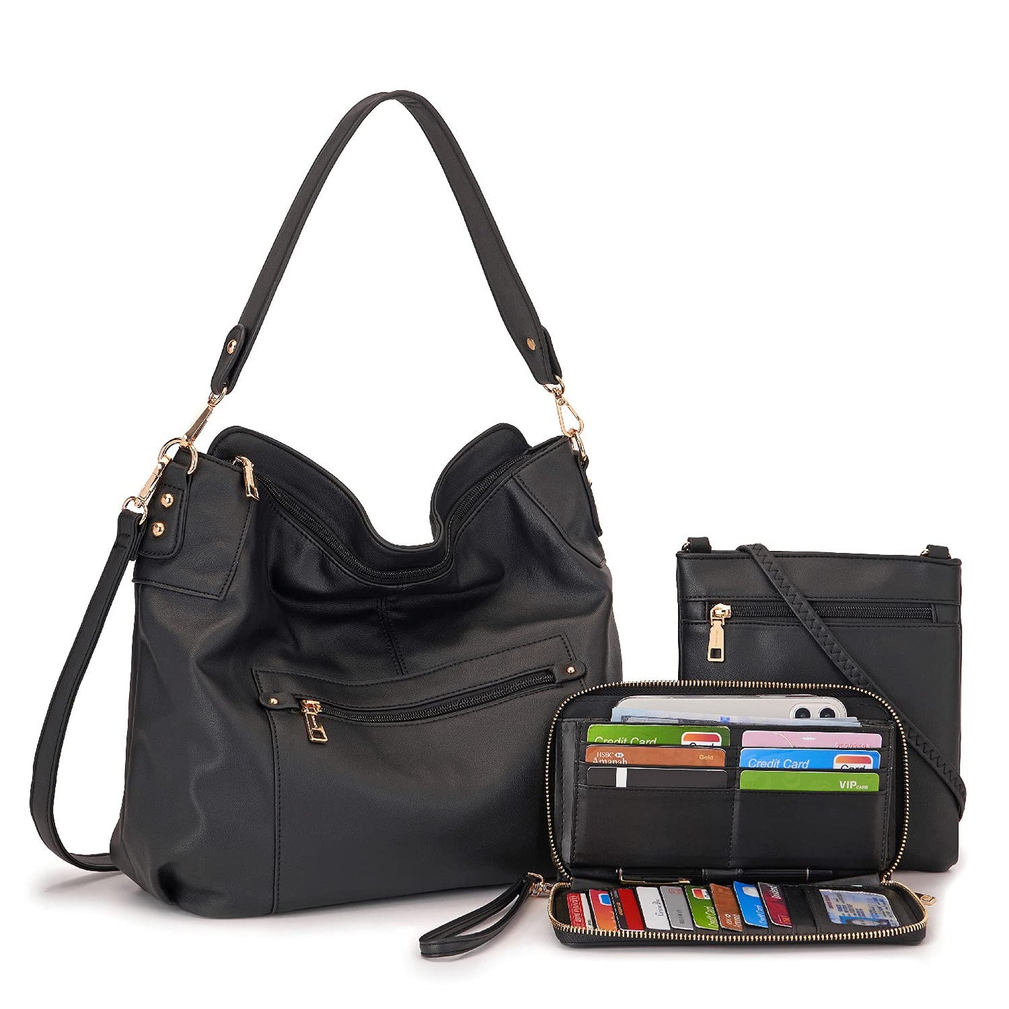 ChicCrossbody: Women's Tote & Wallet Set