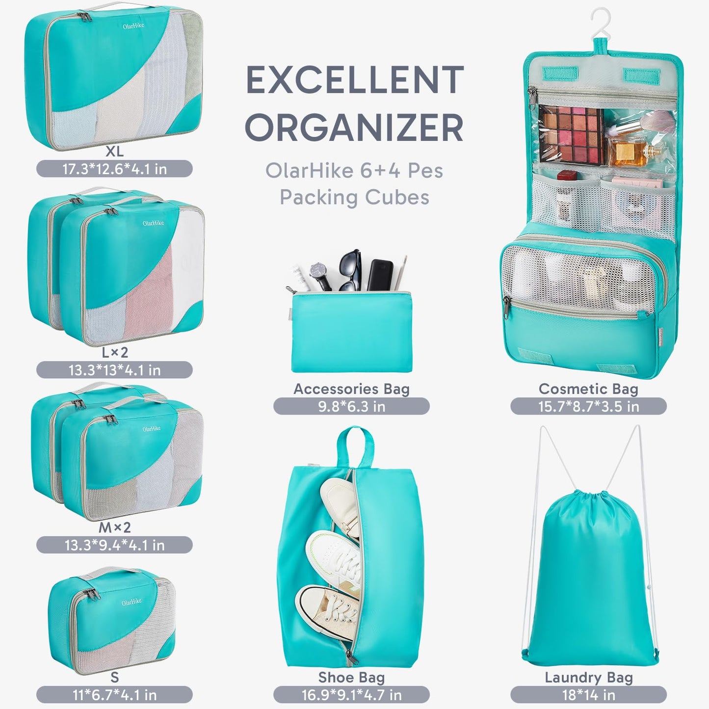 OlarHike Travel Cube Set - Cream Organizer & Gifts