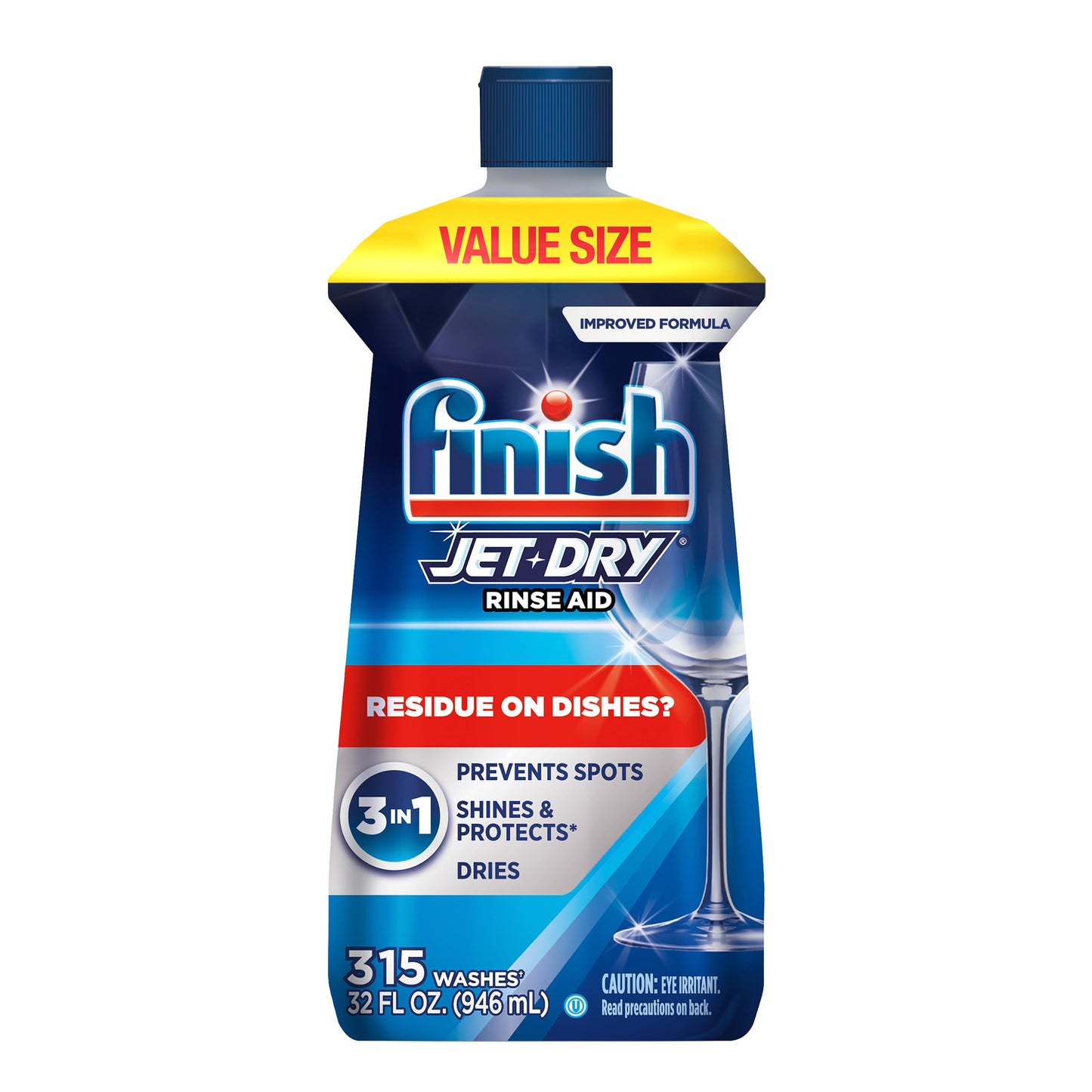 JetShine Rinse Aid: Spot-Free, 300 Washes, 32oz