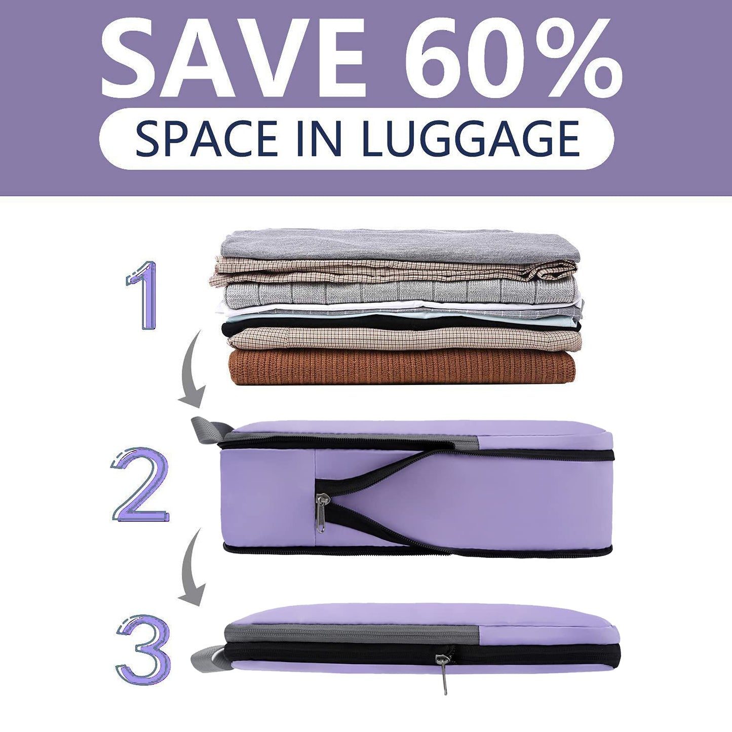 BAGAIL Expandable Travel Compression Cubes Set