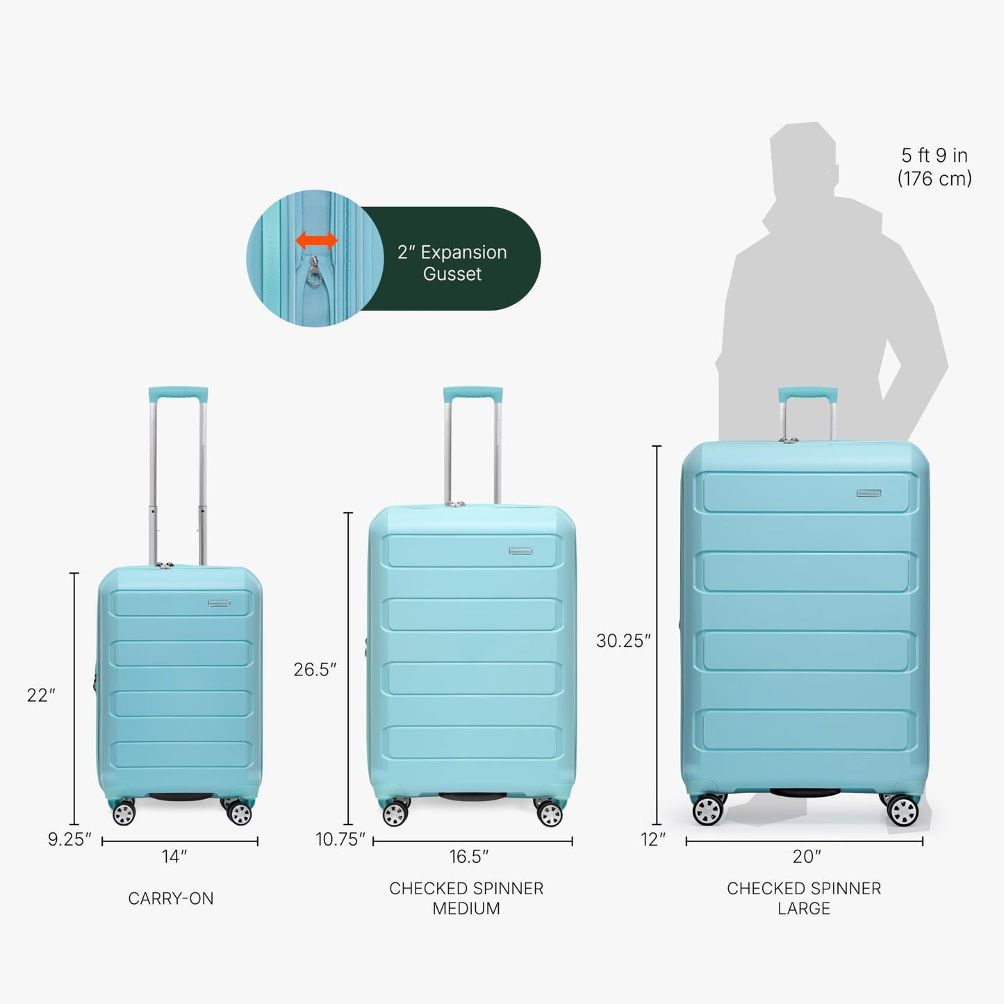 Traveler's Choice Indestructible 22 Spinner Carry-on