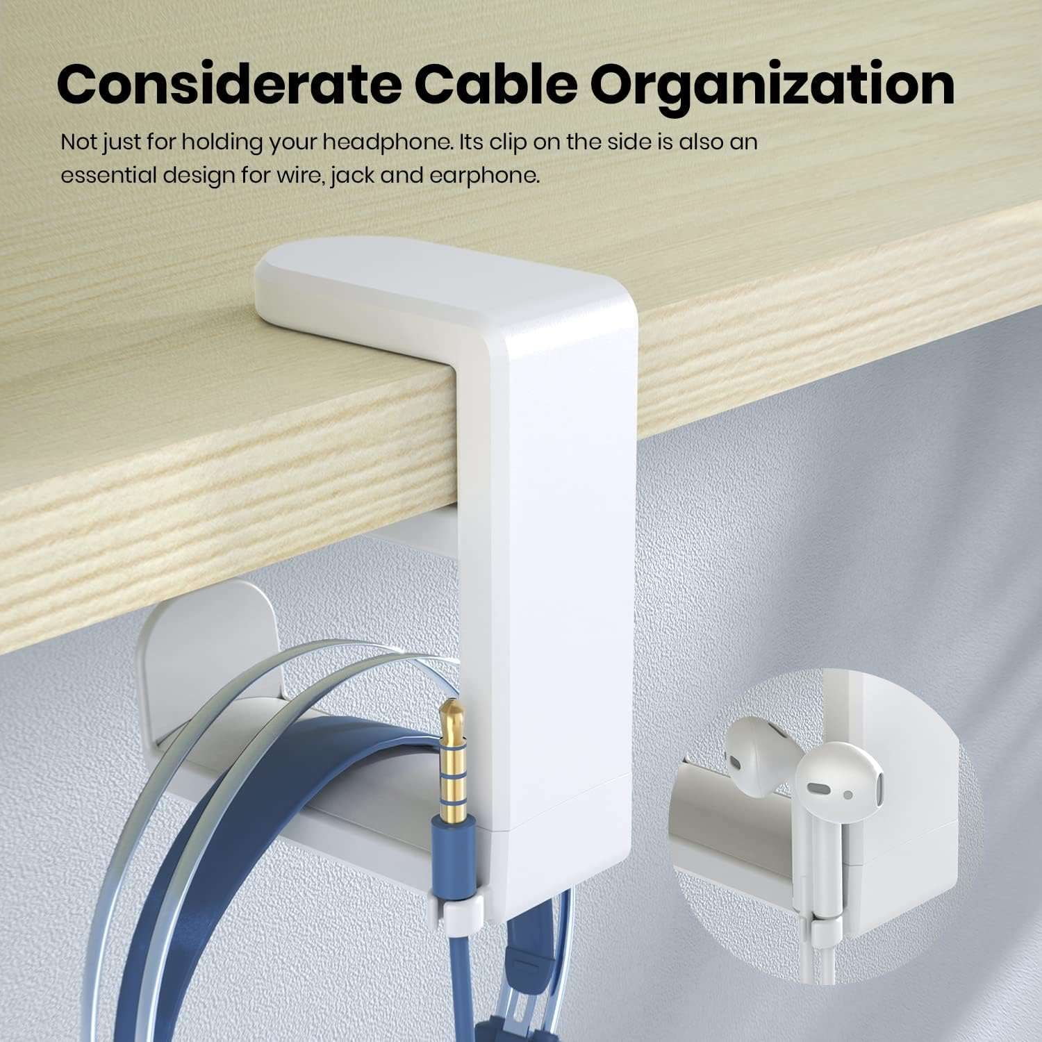 EURPMASK 360° Rotating Headphone Stand & Organizer