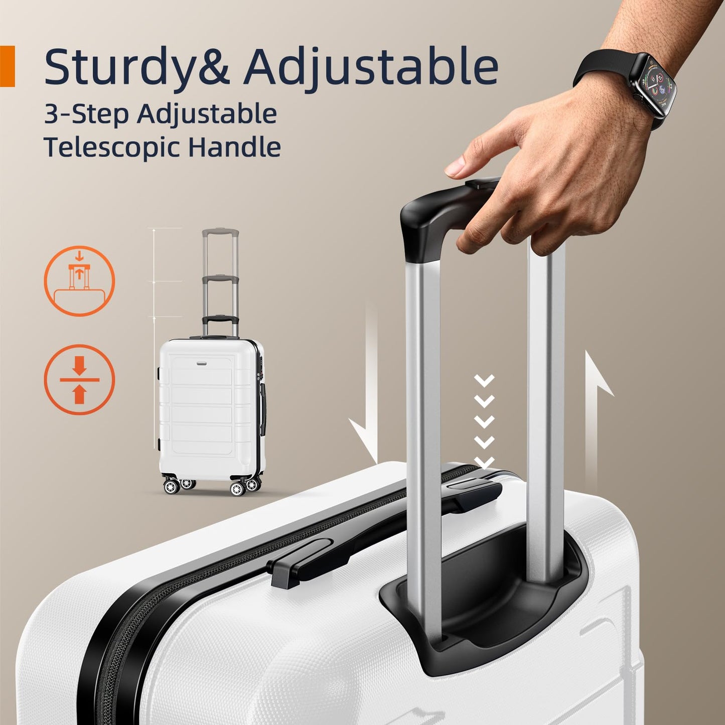 Expandable ShowKoo Suitcase - Durable & TSA Lock