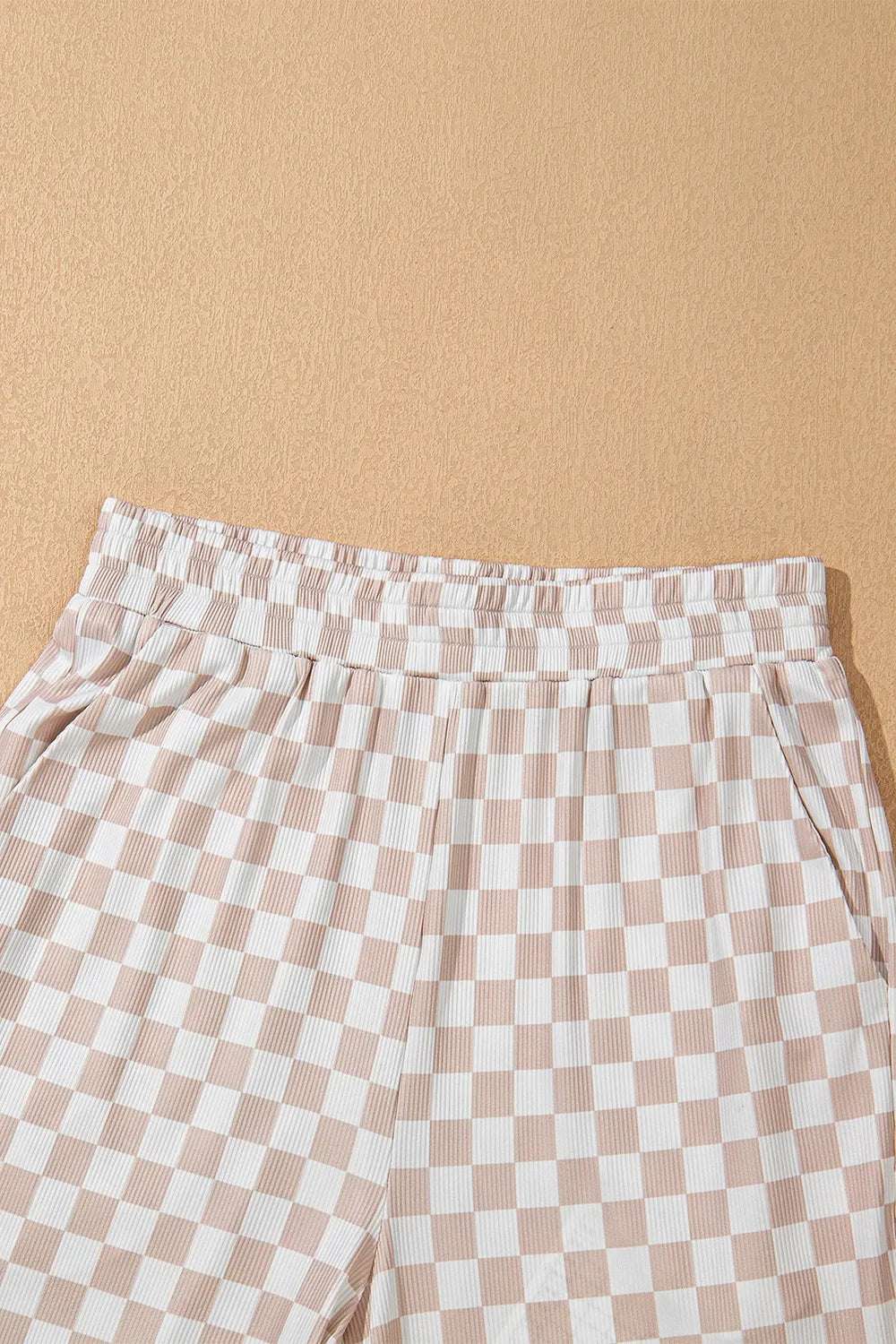 Ribbed Texture Checkered Print Tank and Pants Set - Premium Sleepwear from Trendsi - Just $39.99! Shop now at Handbags Specialist Headquarter