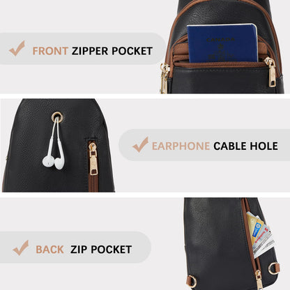 BOSTANTEN Chic Leather Crossbody Sling Bag