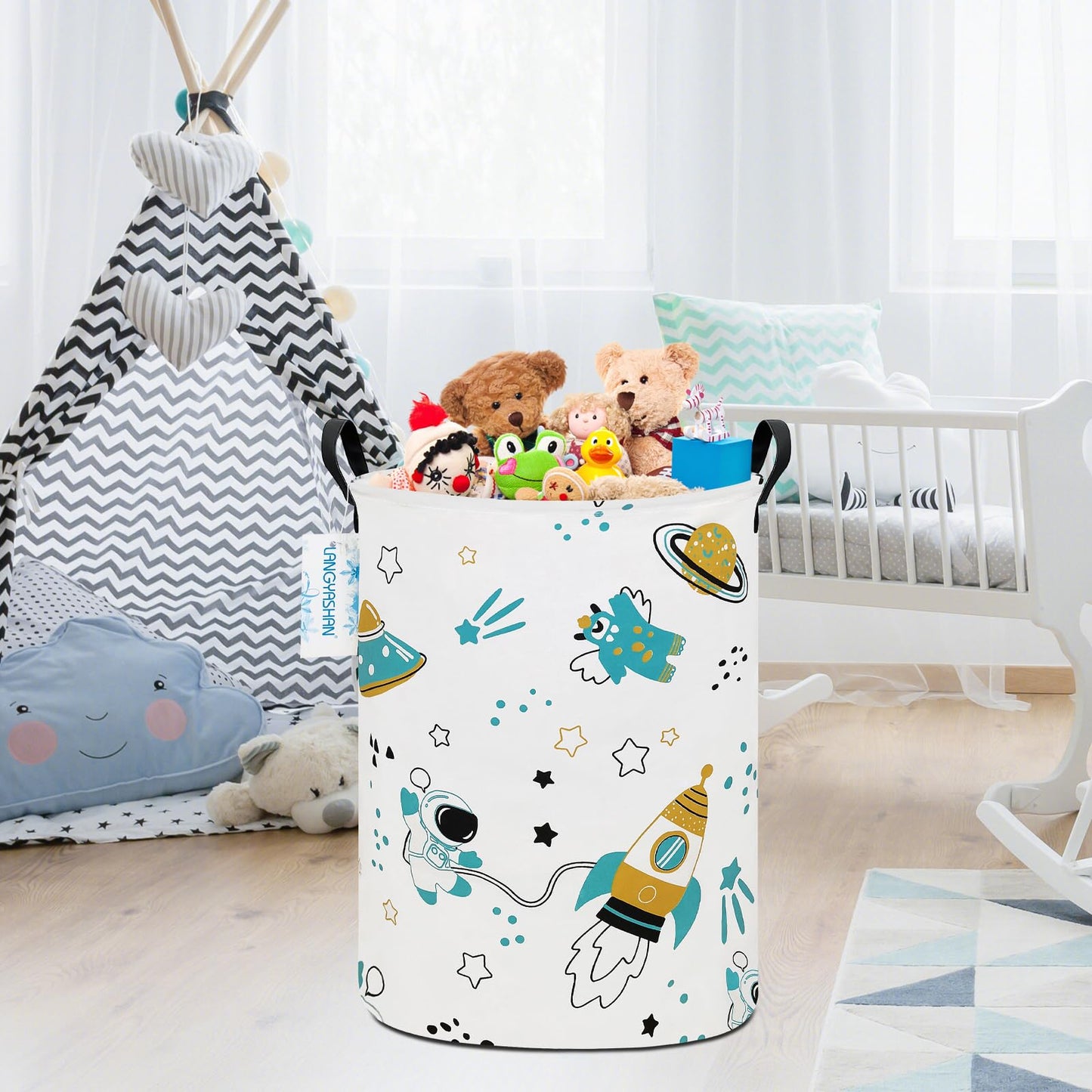 Collapsible Canvas Hamper by LANGYASHAN