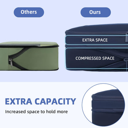 BAGAIL Expandable Travel Compression Cubes Set