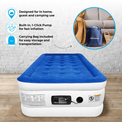 DreamNest Luxe Air Mattress with ComfortCoil Tech