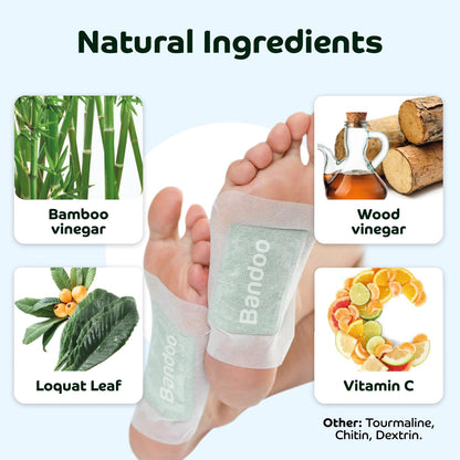 Bamboo Bliss Deep Cleansing Foot Pads - 10 Pack