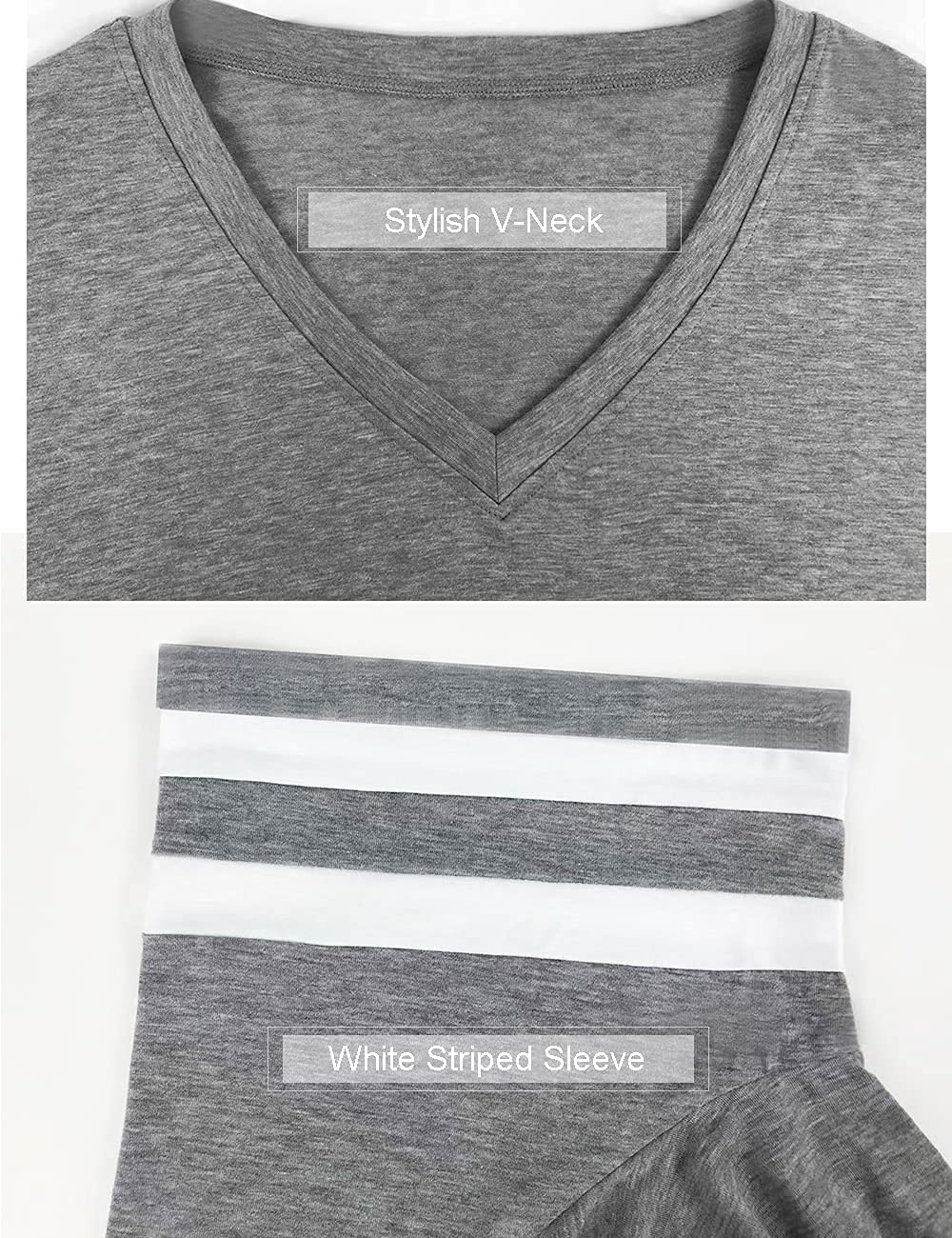 Summer V-Neck Plus Tunic Tee for Women 1X-5X