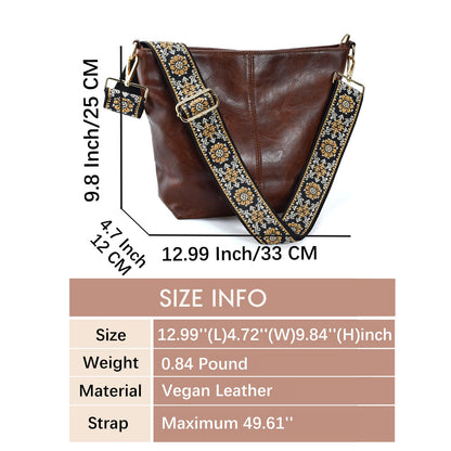 ChicHobo Vegan Leather Crossbody Bag with Strap