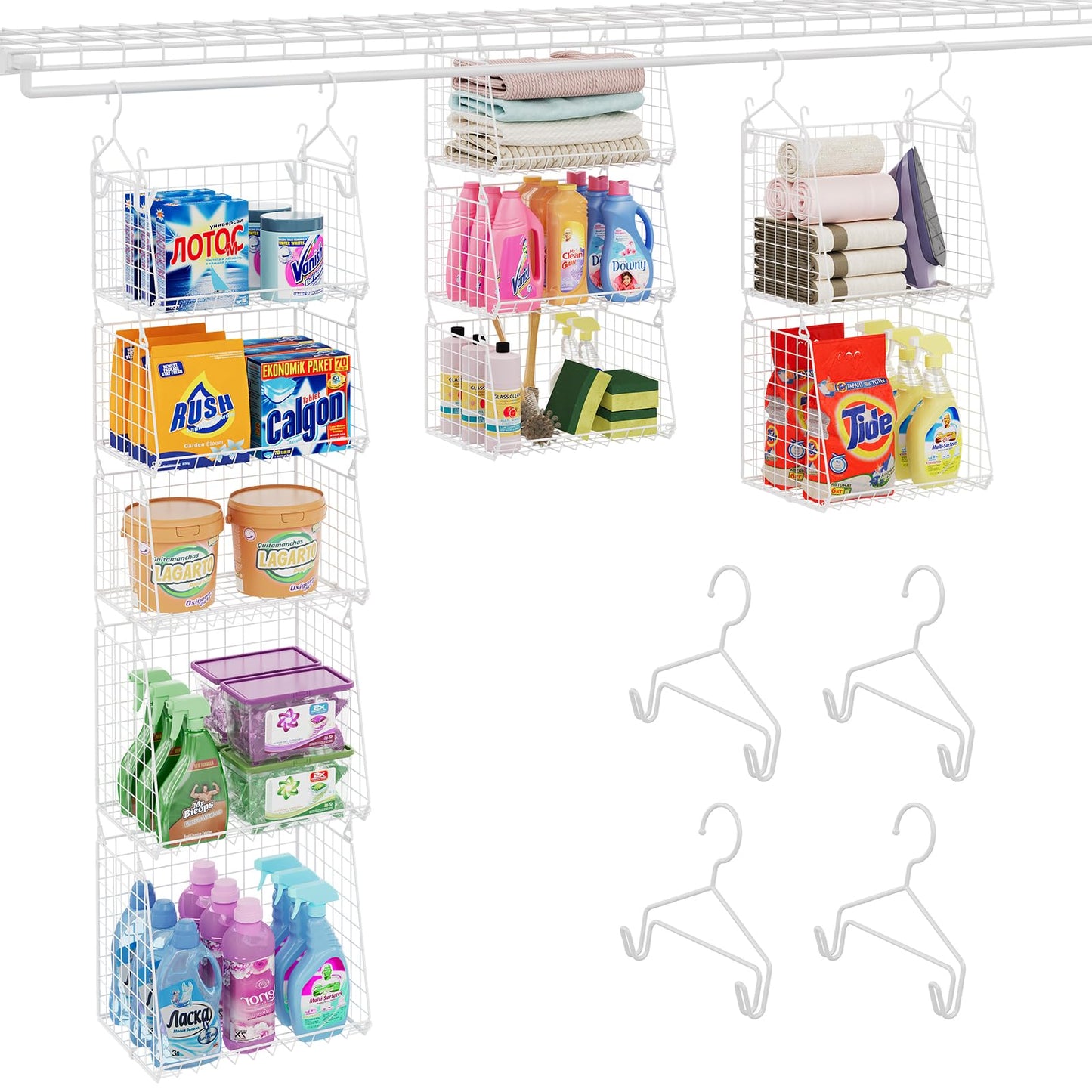 3-Tier Rotating Laundry Basket Organizer