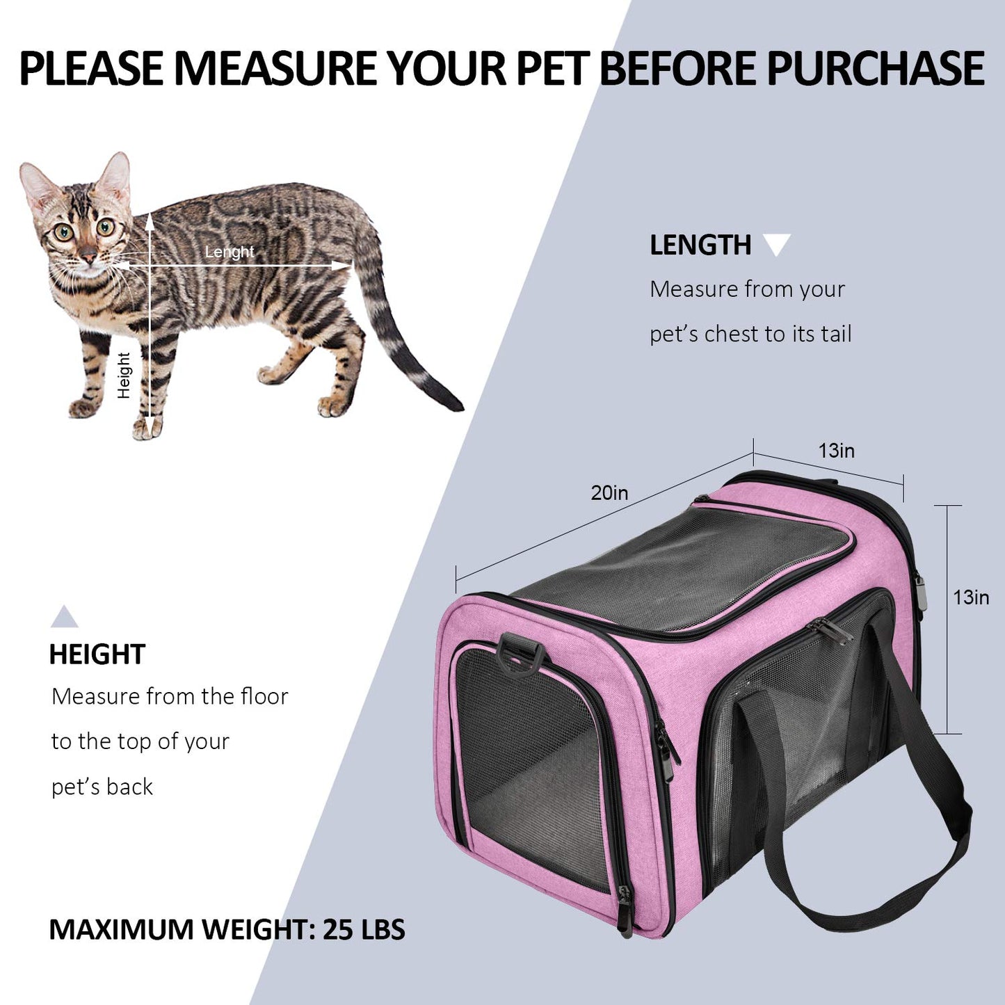 PawsVoyage: Grey TSA-Approved Pet Carrier (15lbs Max)