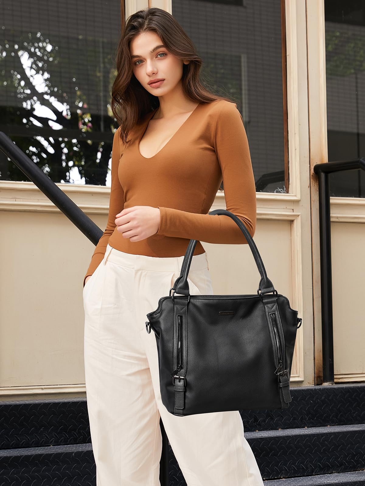 CLUCI Eco Luxe Vegan Leather Tote Bag
