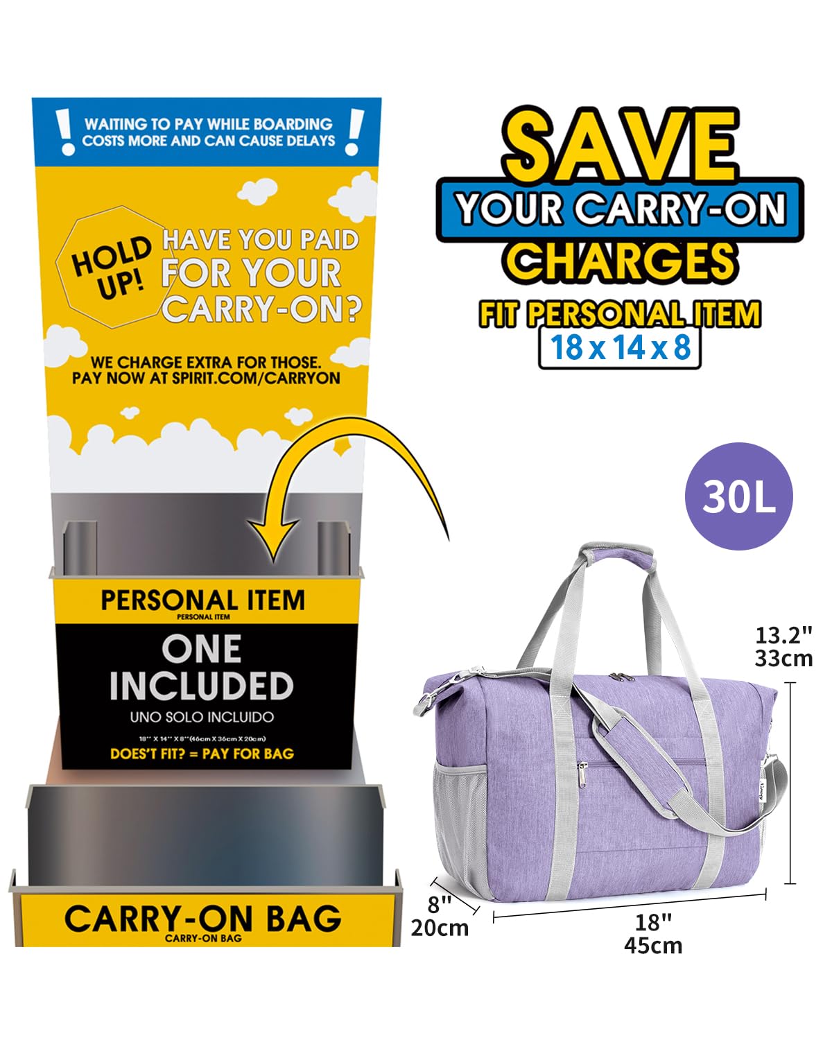 Narwey Air Duffle 22x14x9