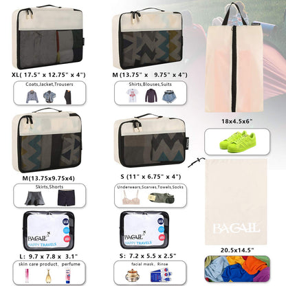BAGAIL Travel Cubes: 8/9 Set Packing Organizers