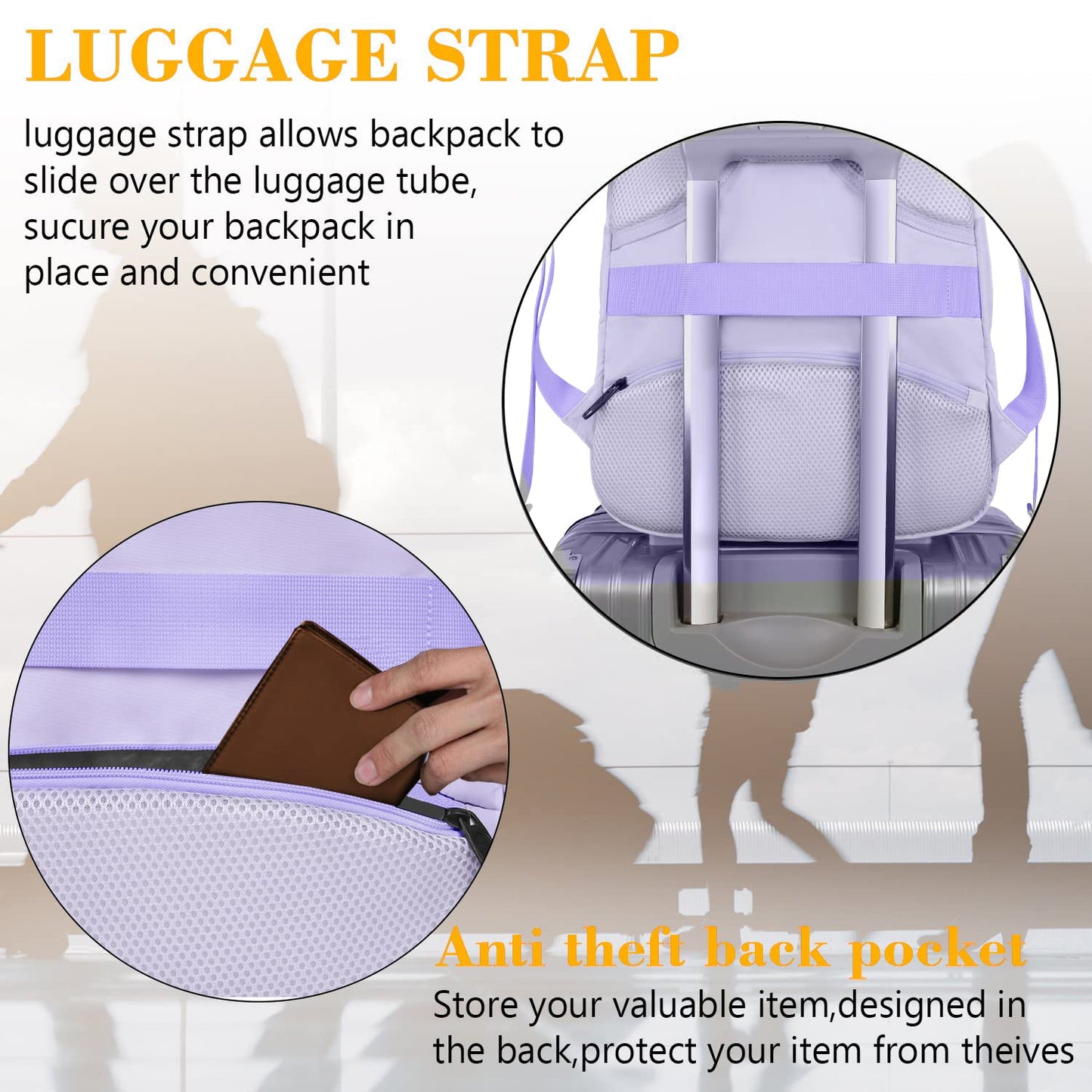 MATEIN SleekGuard Laptop Backpack with USB Port