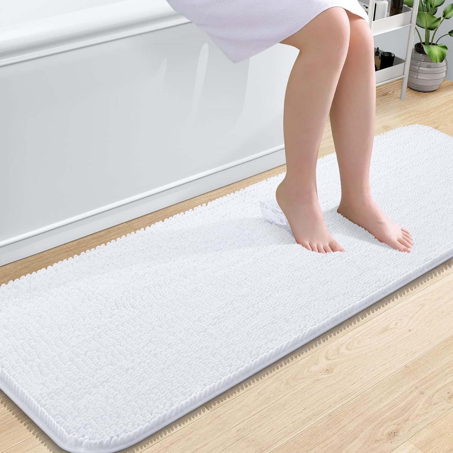 OLANLY Luxe Chenille Bath Mat - Quick Dry & Soft