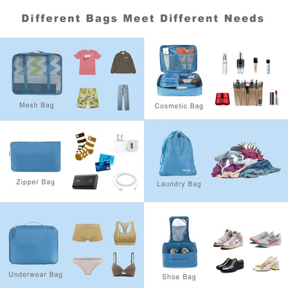 TravelMate 8-Piece Packing Cubes