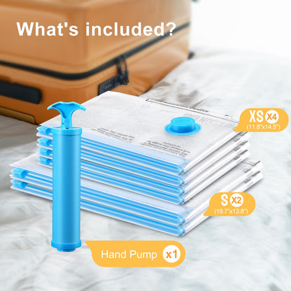 Vacuum Space Saver Bags - 6 Pack Travel Combo