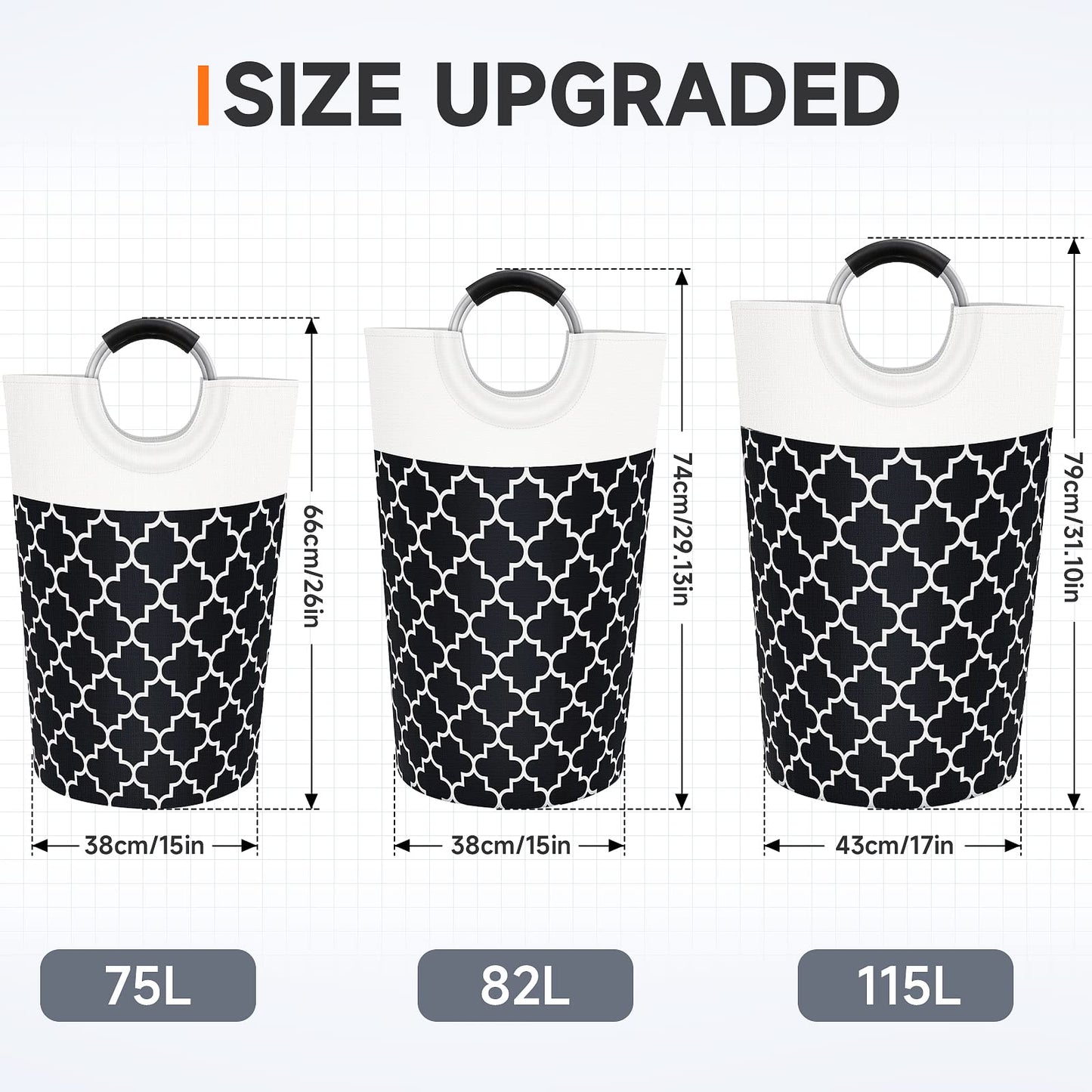 Collapsible Hamper Bag - Grey