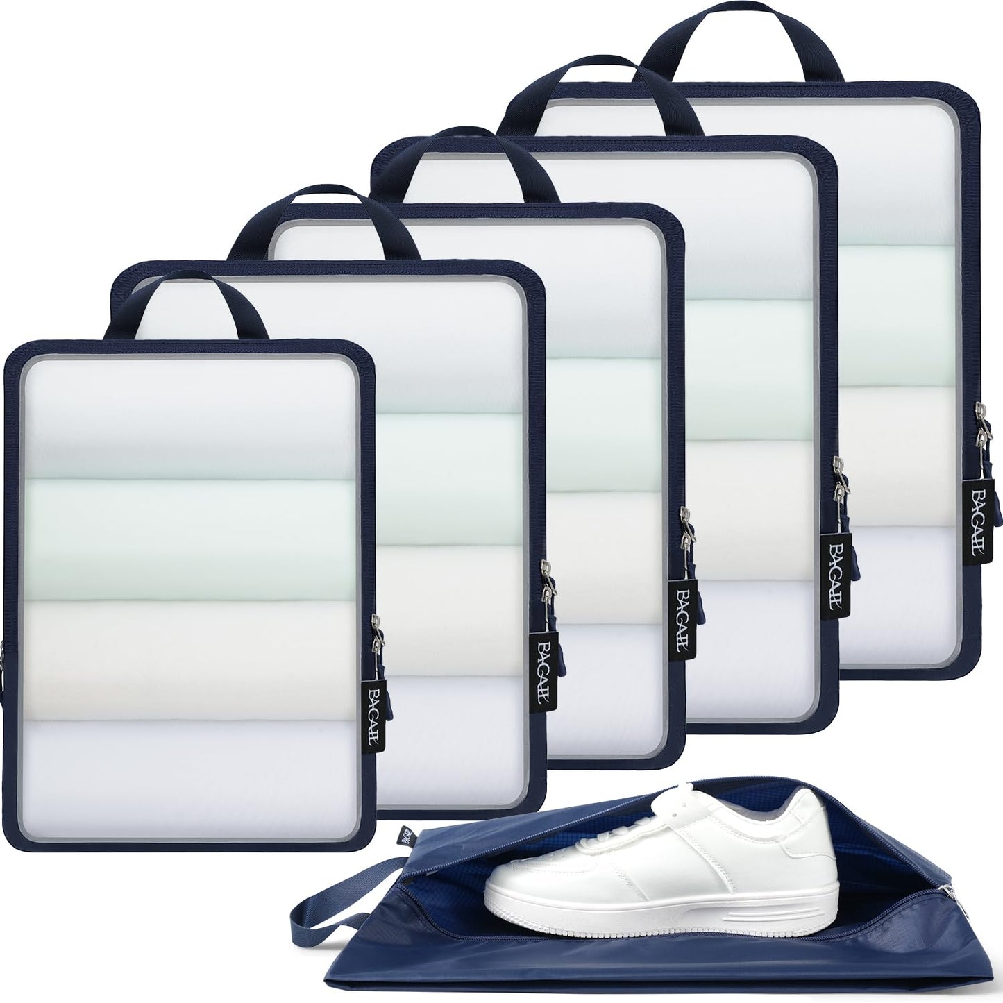 BAGAIL Travel Compression Cubes Set for Packing Ease