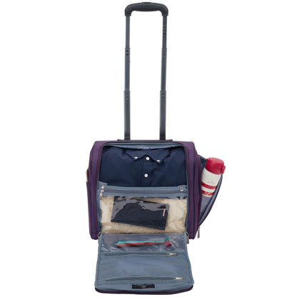 TPRC Smart Purple Underseat Carry-On with USB Port