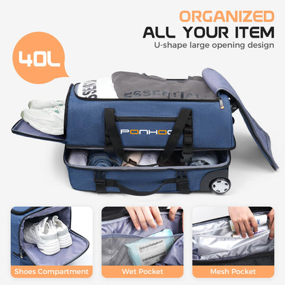 TravelWheels Duffel: Large Waterproof Wheeled Bag