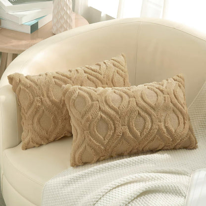 Farmhouse Faux Wool Pillow Covers