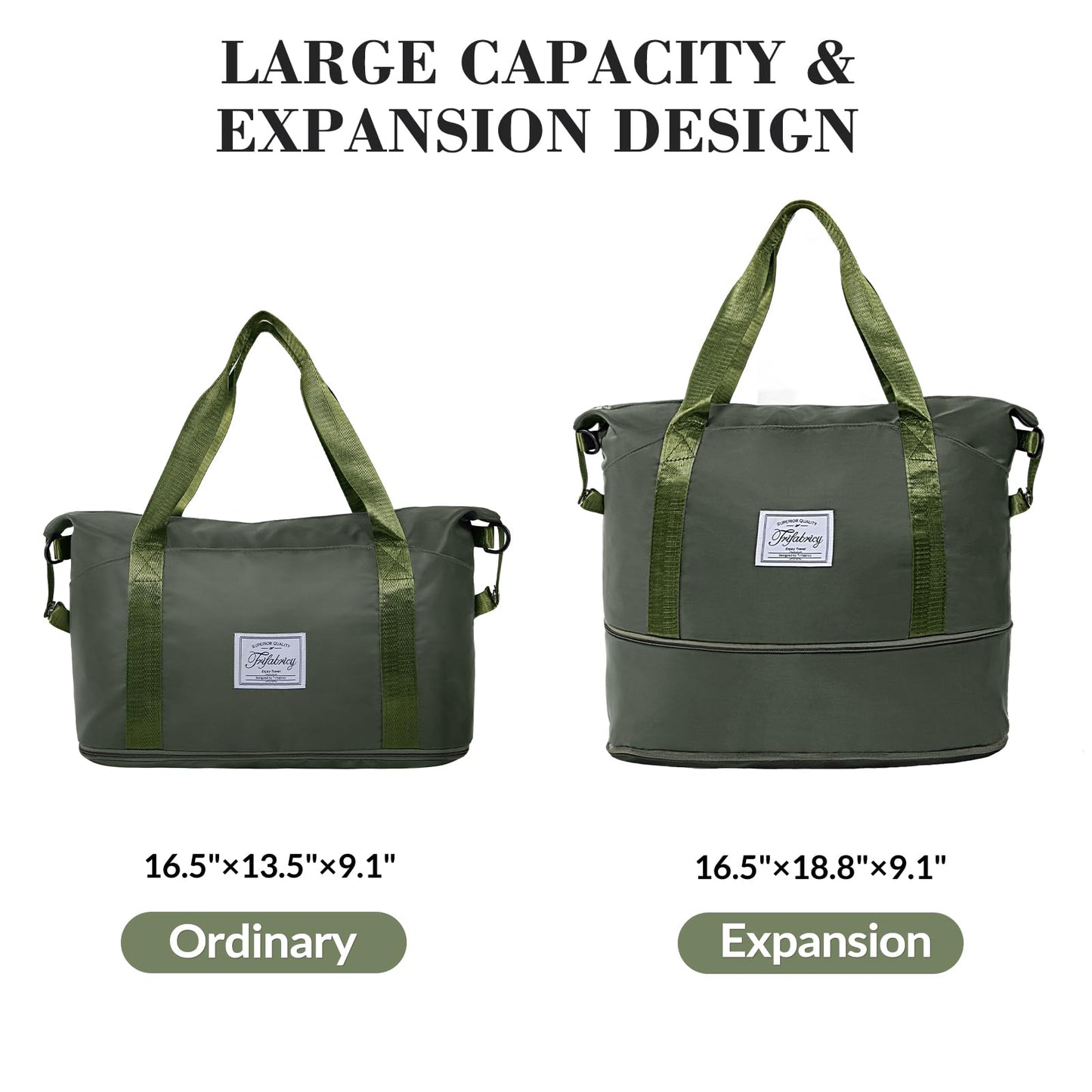 Pink Expandable Travel Duffel with Wet Pocket