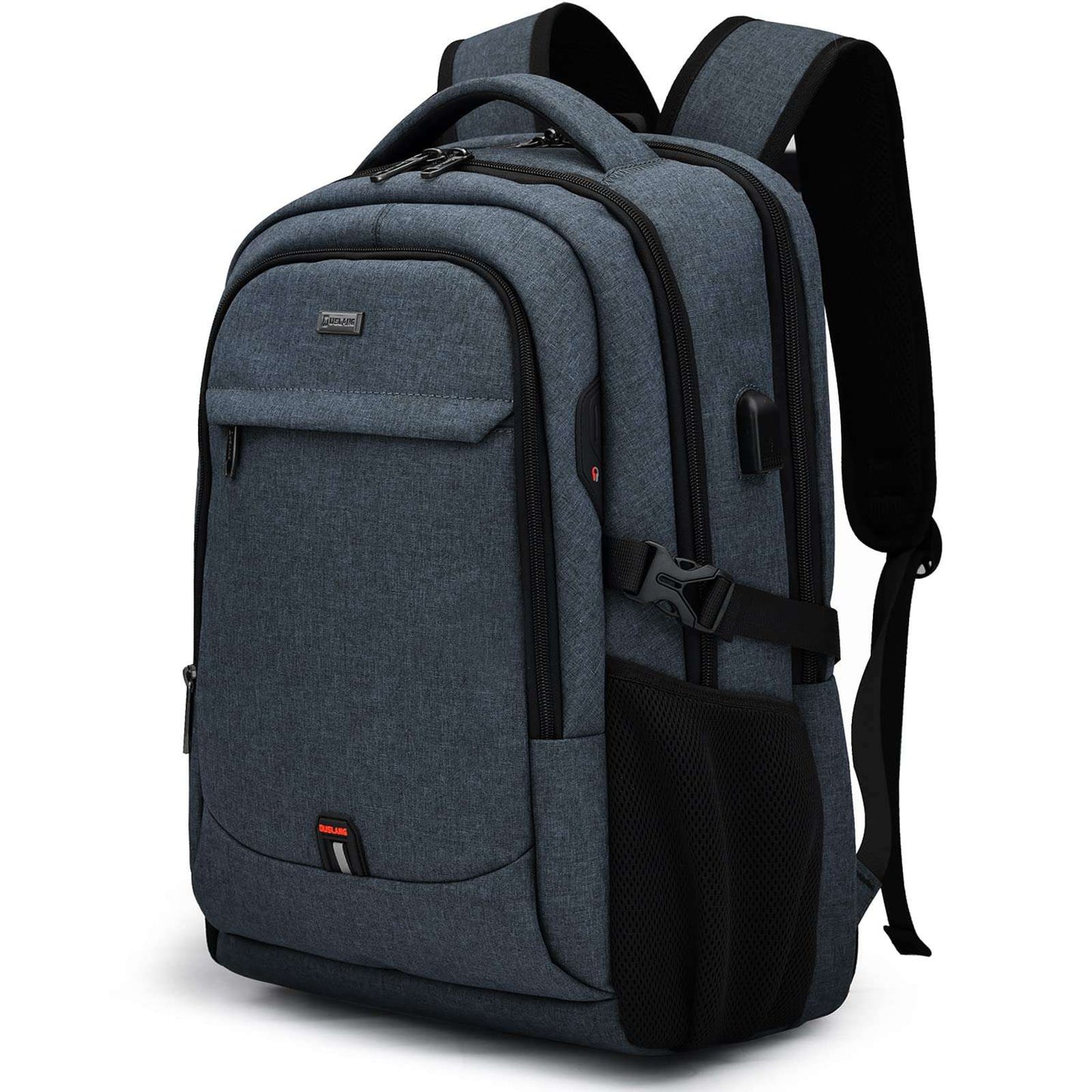DUSLANG Travel Laptop Backpack with USB Port - Black