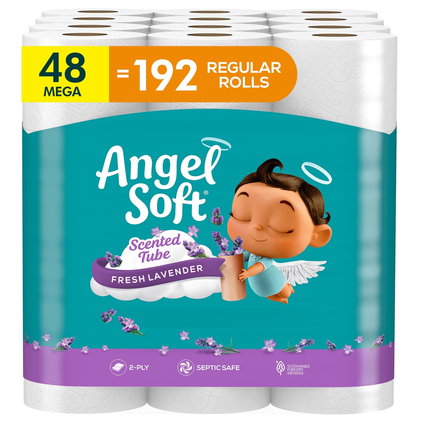 Angel Fresh Lavender Mega Toilet Rolls - Soft & Strong