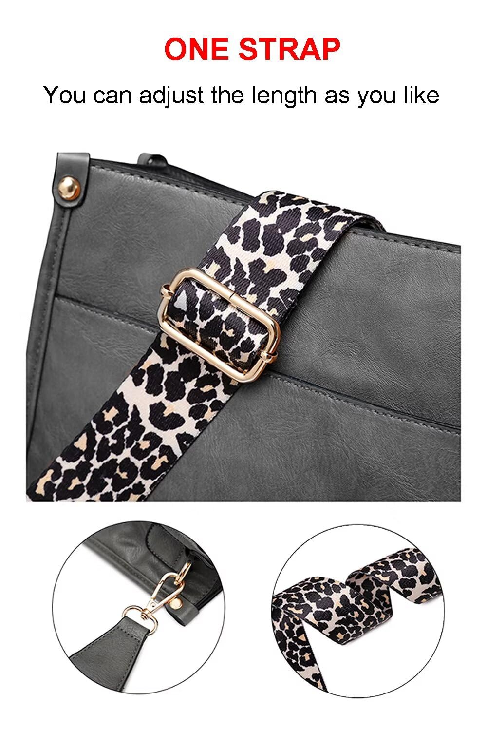 AUYOCO Chic Vegan Leather Crossbody Bag with Strap