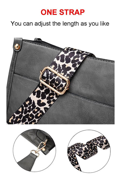 AUYOCO Chic Vegan Leather Crossbody Bag with Strap