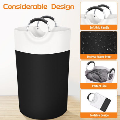 BlissTotes 90L Collapsible Laundry Hamper - Black
