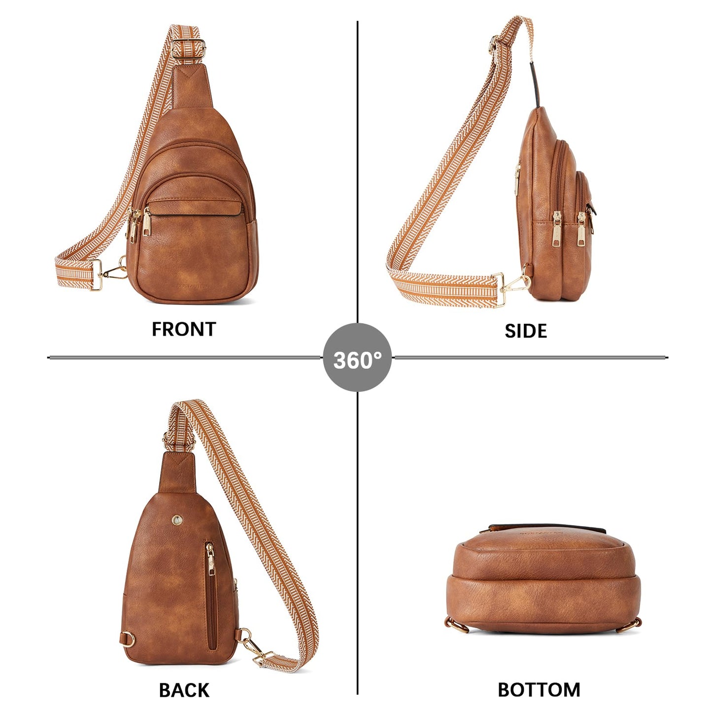 BOSTANTEN Chic Leather Crossbody Sling Bag