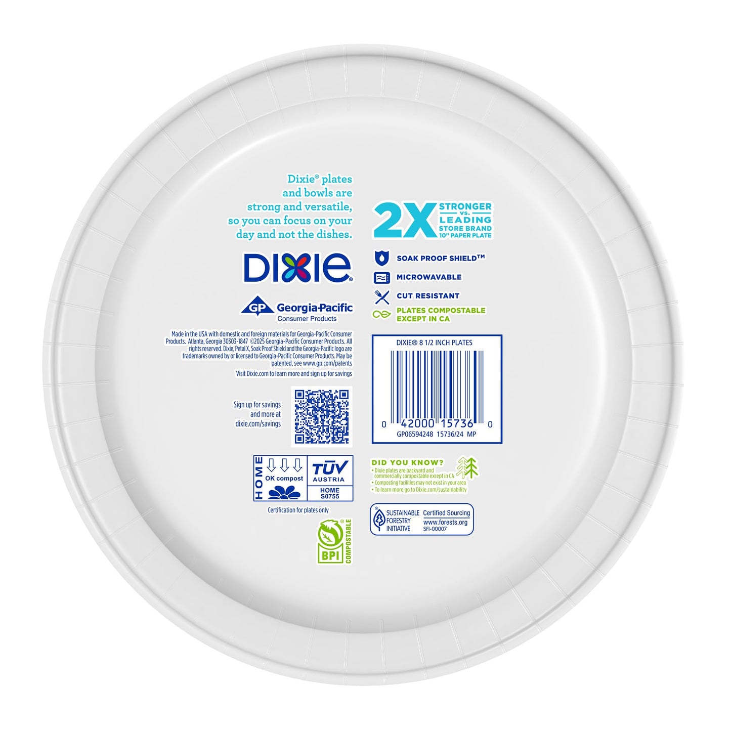 Durable Dixie 8.5 Plates: Strong, Safe & Soak-Proof