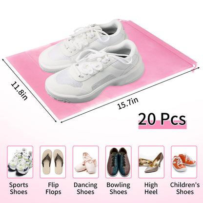 Clear View Travel Shoe Bags - 12 Pack