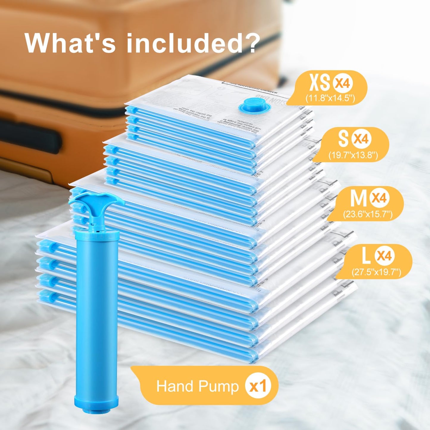 Vacuum Space Saver Bags - 6 Pack Travel Combo