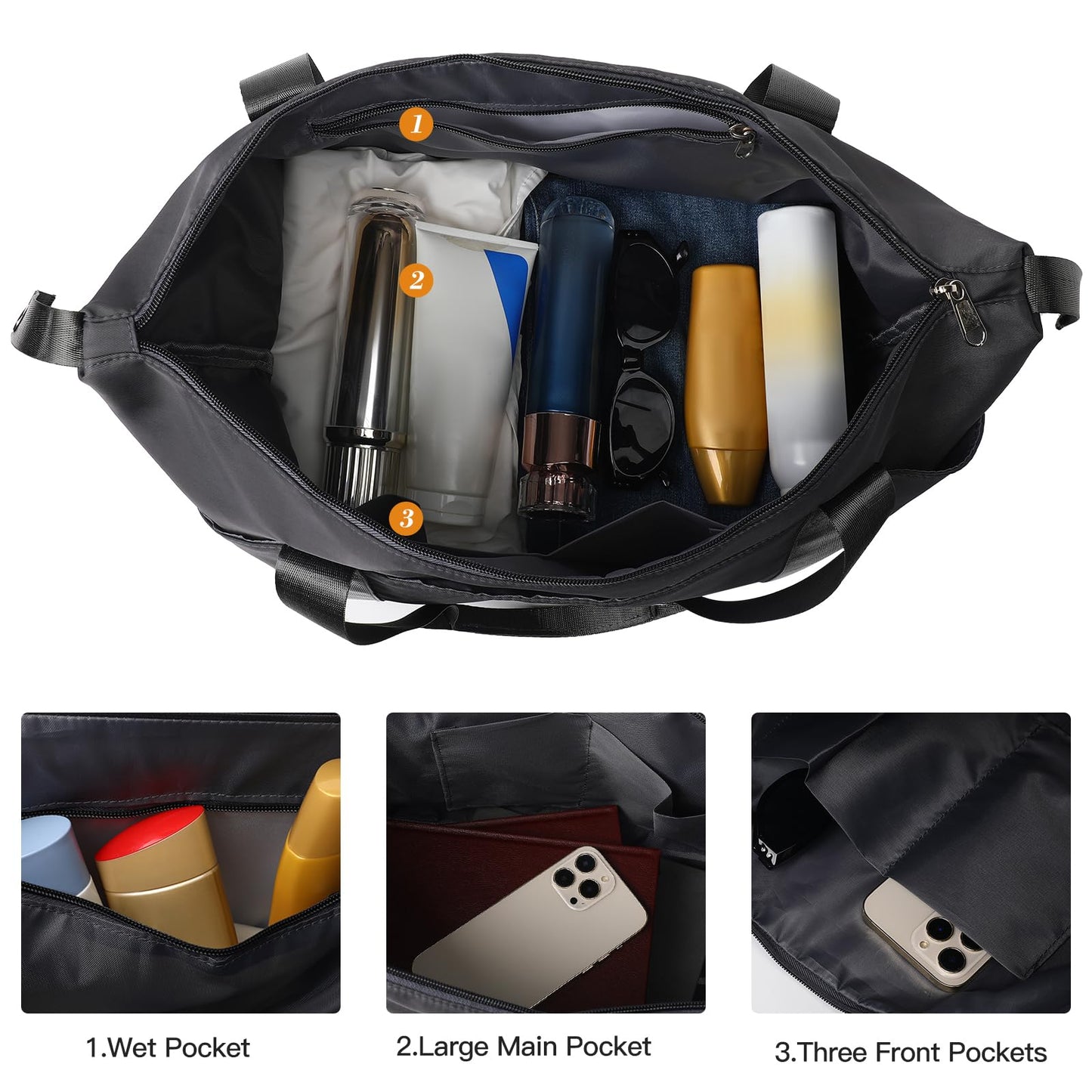 Pink Expandable Travel Duffel with Wet Pocket