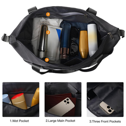 Pink Expandable Travel Duffel with Wet Pocket