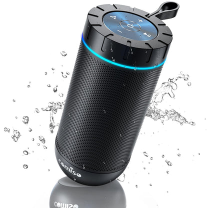 Comiso 360° Waterproof Bluetooth Speaker, 24H Playtime