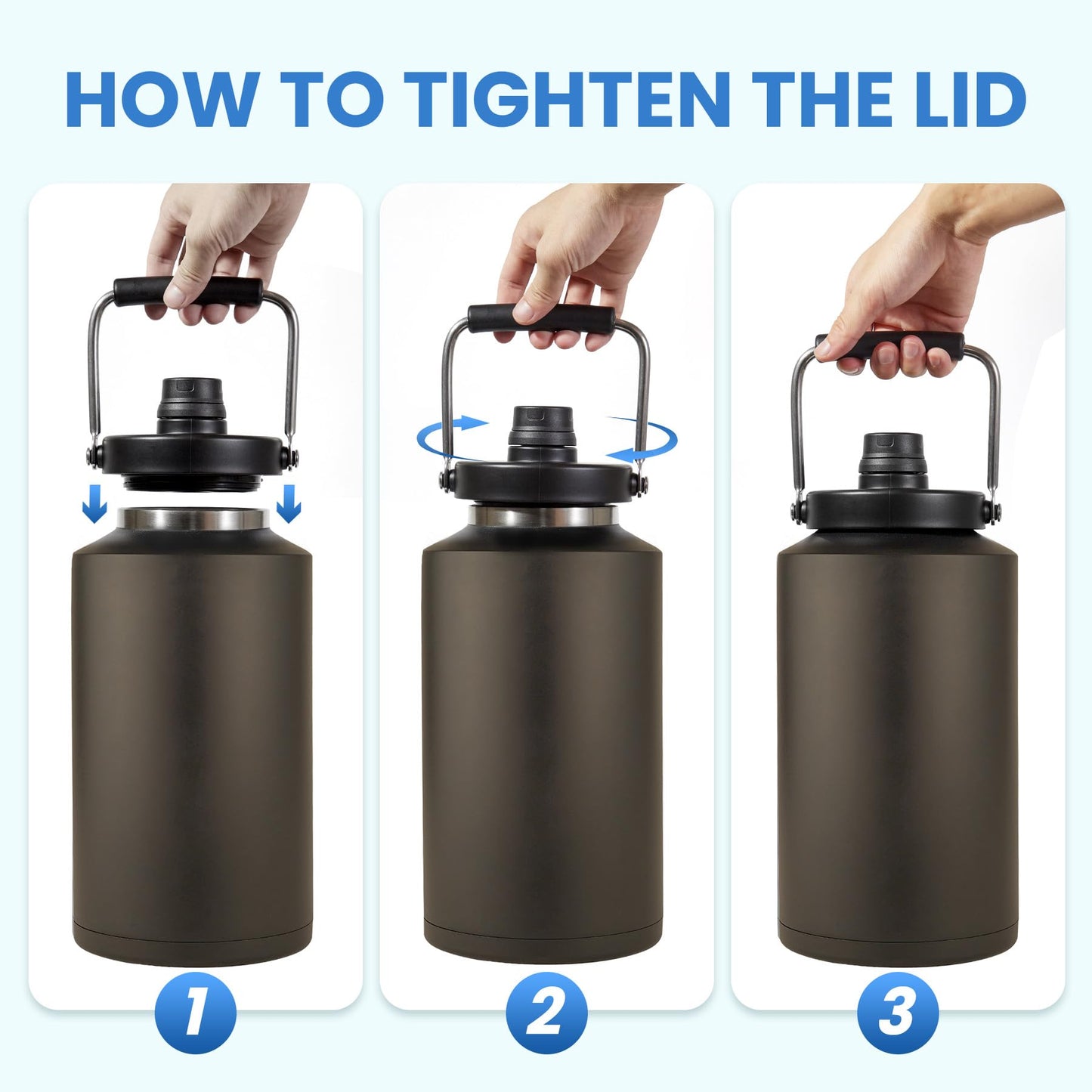 HydraGuard 128oz: Dual-Vacuum Stainless Water Jug