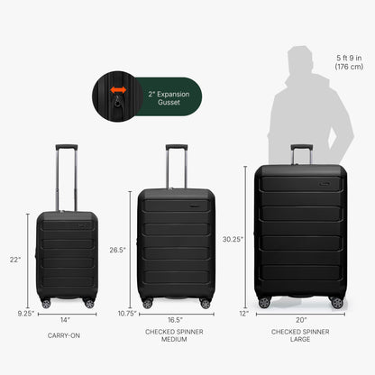 Traveler's Choice Indestructible 22 Spinner Carry-on