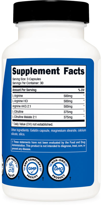 Nutricost Nitric Oxide Surge 2250mg - 180 Caps