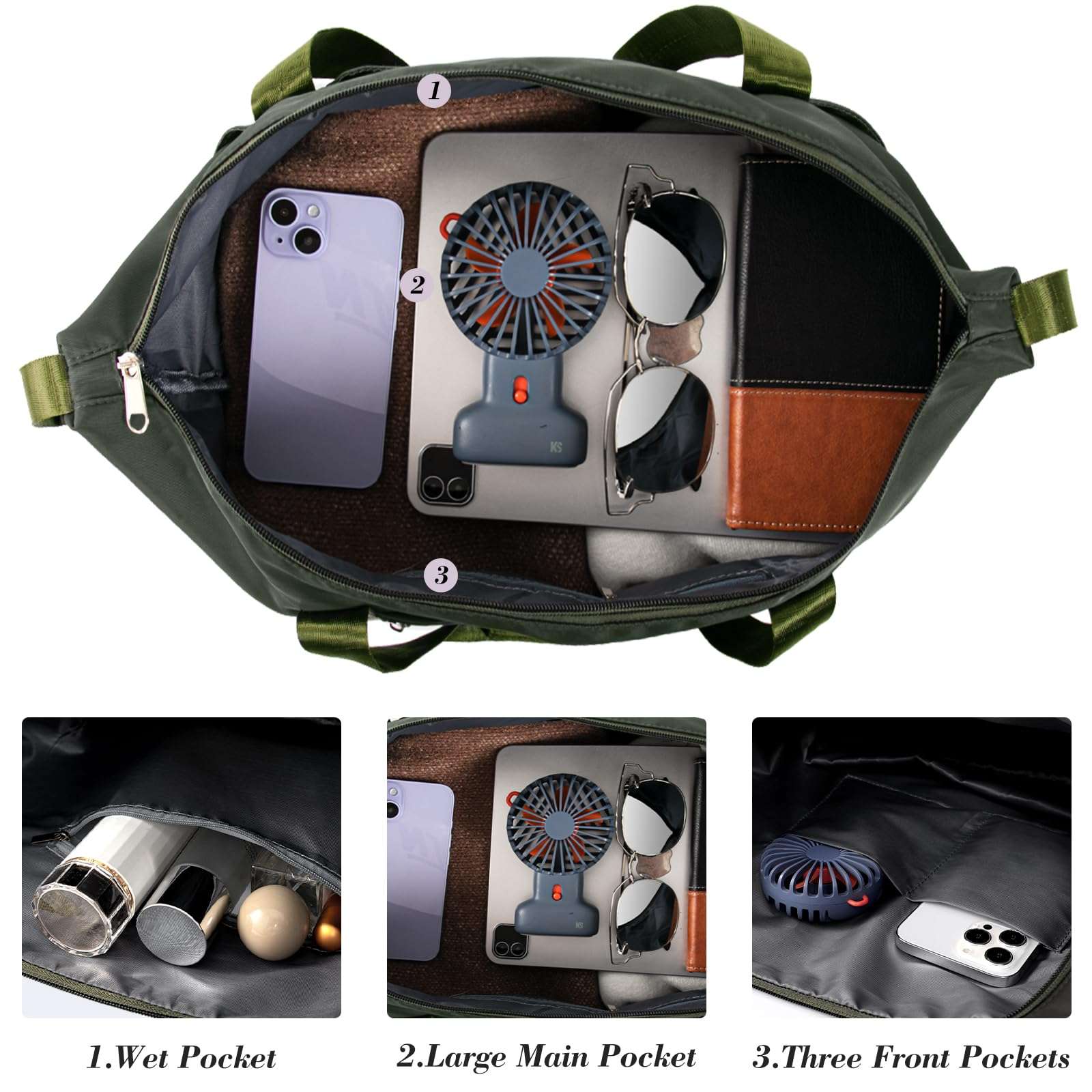 Pink Expandable Travel Duffel with Wet Pocket