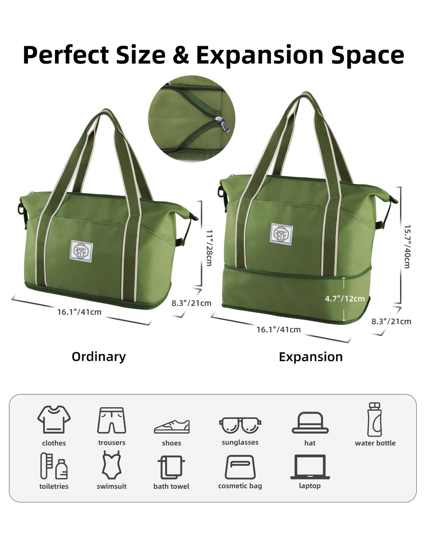 WALNEW Foldable Waterproof Travel Duffel Bag