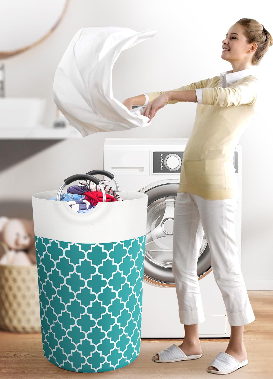 Collapsible Hamper Bag - Grey