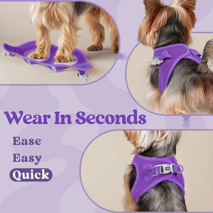 BunnyStep: Reflective Mesh Harness for Small Dogs